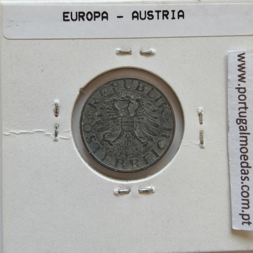 Áustria 5 Groschen 1957 Zinco, World Coins Austria KM 2875, coin of 5 groschen 1957 zinc