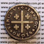 Tostão Prata D. João V 1706-1750, Anv. (•✤•), Rev. (+✤+) florões mais pequenos na legenda, (MBC), World Coins Portugal KM 177