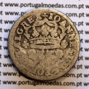 Tostão Prata D. João V 1706-1750, Anv. (•✤•), Rev. (+✤+) com florões mais pequenos na legenda, World Coins Portugal KM 177
