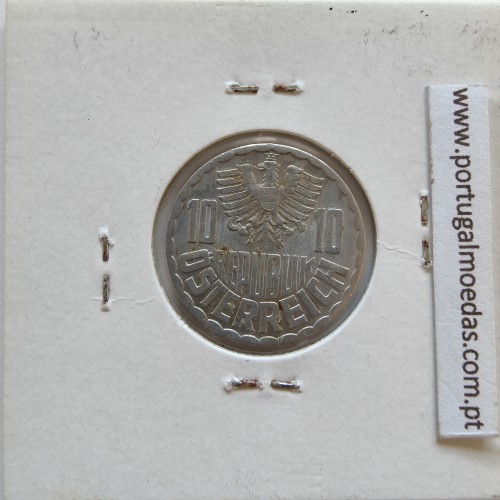 Áustria 10 Groschen 1952 Alumínio, World Coins Austria KM 2878, coin of 10 groschen 1952 Aluminium