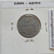 Áustria 10 Groschen 1952 Alumínio, World Coins Austria KM 2878, coin of 10 groschen 1952 Aluminium