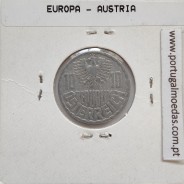 Áustria 10 Groschen 1953 Alumínio, World Coins Austria KM 2878, coin of 10 groschen 1953 Aluminium