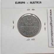 Áustria 10 Groschen 1957 Alumínio, World Coins Austria KM 2878, coin of 10 groschen 1957 Aluminium