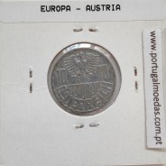 Áustria 10 Groschen 1959 Alumínio, World Coins Austria KM 2878, coin of 10 groschen 1959 Aluminium