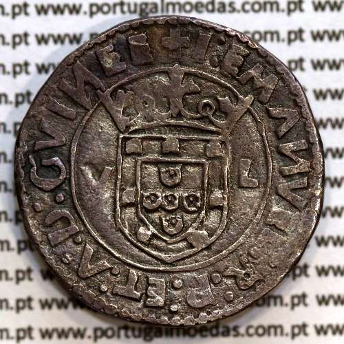 Tostão Prata D. Manuel I 1495-1521, Lisboa,  100 REAIS PRATA LEGENDA: ✚I:EMANVEL:R:P:ET:A:D:GVINEE / ✶IN✶HOC✶SIGNO✶VINCES