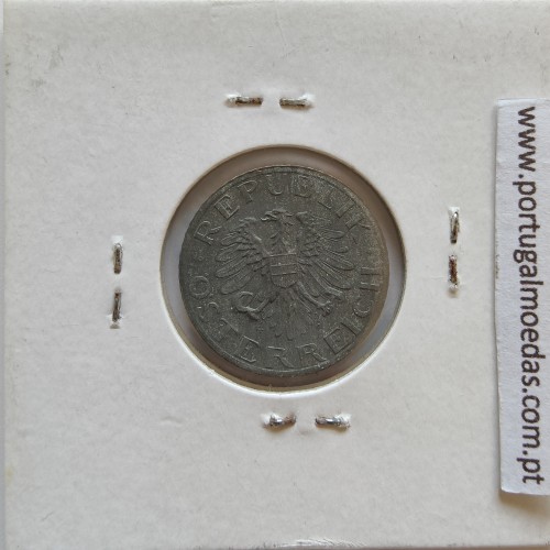 Áustria 5 Groschen 1976 Zinco, World Coins Austria KM 2875, coin of 5 groschen 1976 zinc