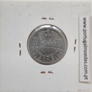 Áustria 10 Groschen 1965 Alumínio, World Coins Austria KM 2878, coin of 10 groschen 1965 Aluminium