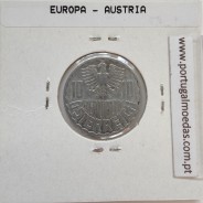 Áustria 10 Groschen 1965 Alumínio, World Coins Austria KM 2878, coin of 10 groschen 1965 Aluminium