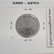 Áustria 10 Groschen 1969 Alumínio, World Coins Austria KM 2878, coin of 10 groschen 1969 Aluminium