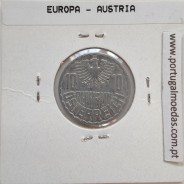 Áustria 10 Groschen 1970 Alumínio, World Coins Austria KM 2878, coin of 10 groschen 1970 Aluminium