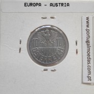 Áustria 10 Groschen 1972 Alumínio, World Coins Austria KM 2878, coin of 10 groschen 1972 Aluminium