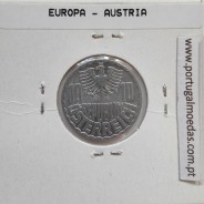 Áustria 10 Groschen 1973 Alumínio, World Coins Austria KM 2878, coin of 10 groschen 1973 Aluminium
