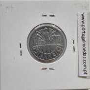 Áustria 10 Groschen 1973 Alumínio, World Coins Austria KM 2878, coin of 10 groschen 1973 Aluminium