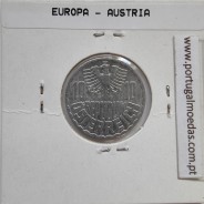 Áustria 10 Groschen 1973 Alumínio, World Coins Austria KM 2878, coin of 10 groschen 1973 Aluminium