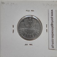 Áustria 10 Groschen 1974 Alumínio, World Coins Austria KM 2878, coin of 10 groschen 1974 Aluminium