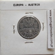 Áustria 10 Groschen 1978 Alumínio, World Coins Austria KM 2878, coin of 10 groschen 1978 Aluminium