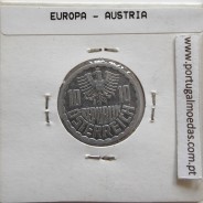 Áustria 10 Groschen 1980 Alumínio, World Coins Austria KM 2878, coin of 10 groschen 1980 Aluminium