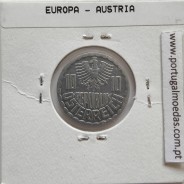 Áustria 10 Groschen 1981 Alumínio, World Coins Austria KM 2878, coin of 10 groschen 1981 Aluminium