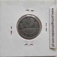 Áustria 10 Groschen 1981 Alumínio, World Coins Austria KM 2878, coin of 10 groschen 1981 Aluminium