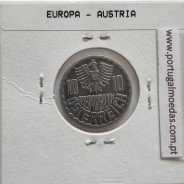 Áustria 10 Groschen 1982 Alumínio, World Coins Austria KM 2878, coin of 10 groschen 1982 Aluminium