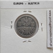 Áustria 10 Groschen 1983 Alumínio, World Coins Austria KM 2878, coin of 10 groschen 1983 Aluminium