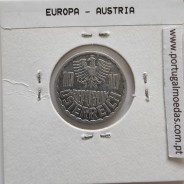 Áustria 10 Groschen 1985 Alumínio, World Coins Austria KM 2878, coin of 10 groschen 1985 Aluminium
