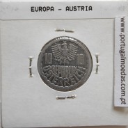 Áustria 10 Groschen 1986 Alumínio, World Coins Austria KM 2878, coin of 10 groschen 1986 Aluminium