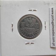Áustria 10 Groschen 1990 Alumínio, World Coins Austria KM 2878, coin of 10 groschen 1990 Aluminium