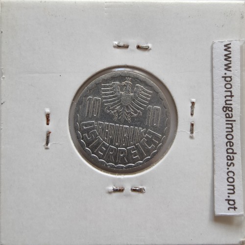 Áustria 10 Groschen 1991 Alumínio, World Coins Austria KM 2878, coin of 10 groschen 1991 Aluminium