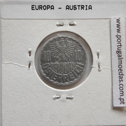 Áustria 10 Groschen 1992 Alumínio, World Coins Austria KM 2878, coin of 10 groschen 1992 Aluminium