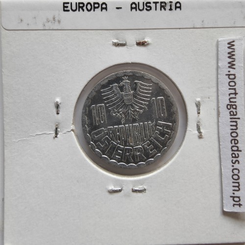 Áustria 10 Groschen 1994 Alumínio, World Coins Austria KM 2878, coin of 10 groschen 1994 Aluminium