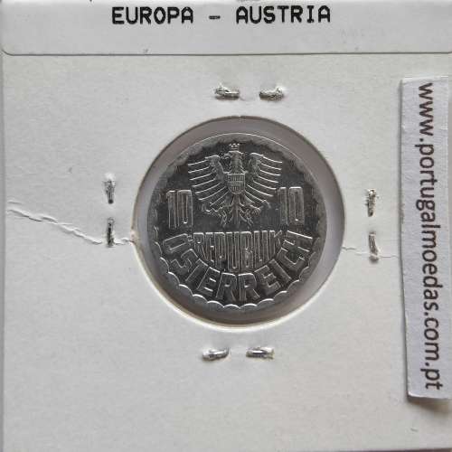 Áustria 10 Groschen 1995 Alumínio, World Coins Austria KM 2878, coin of 10 groschen 1995 Aluminium