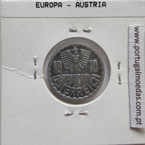 Áustria 10 Groschen 1995 Alumínio, World Coins Austria KM 2878, coin of 10 groschen 1995 Aluminium