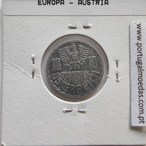Áustria 10 Groschen 1995 Alumínio, World Coins Austria KM 2878, coin of 10 groschen 1995 Aluminium