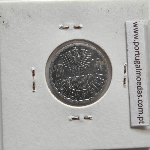 Áustria 10 Groschen 1996 Alumínio, World Coins Austria KM 2878, coin of 10 groschen 1996 Aluminium