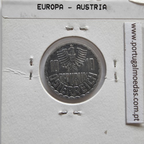 Áustria 10 Groschen 1996 Alumínio, World Coins Austria KM 2878, coin of 10 groschen 1996 Aluminium