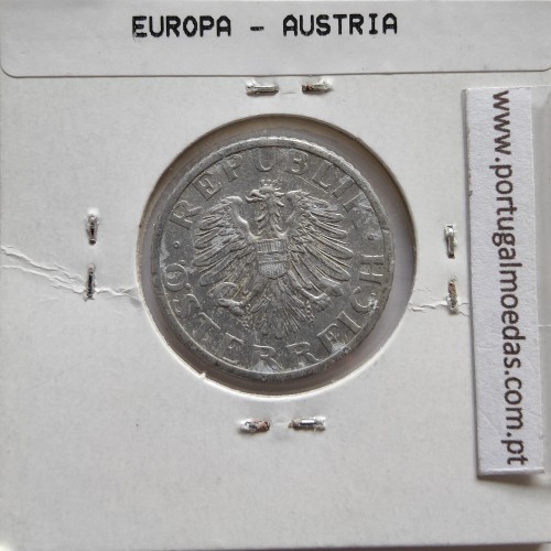 Áustria 50 Groschen 1952 Alumínio, World Coins Austria KM 2870, coin of 50 groschen 1952 Aluminium