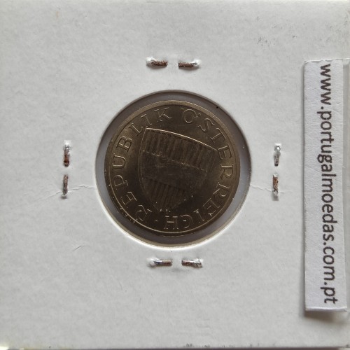 Áustria 50 Groschen 1960 Bronze - Alumínio, World Coins Austria KM 2885, coin of 50 groschen 1960 Aluminium-bronze
