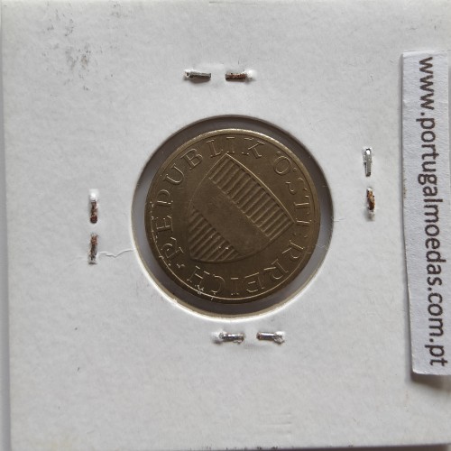 Áustria 50 Groschen 1963 Bronze - Alumínio, World Coins Austria KM 2885, coin of 50 groschen 1963 Aluminium-bronze