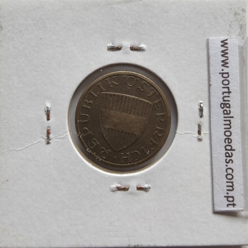 Áustria 50 Groschen 1964 Bronze - Alumínio, World Coins Austria KM 2885, coin of 50 groschen 1964 Aluminium-bronze
