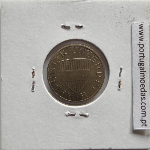 Áustria 50 Groschen 1967 Bronze - Alumínio, World Coins Austria KM 2885, coin of 50 groschen 1967 Aluminium-bronze