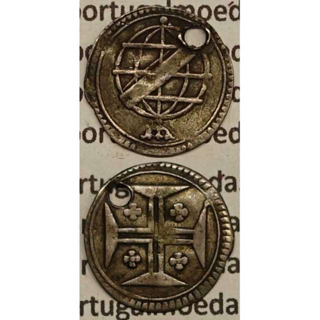 MOEDA VINTÉM PRATA 1706-1750 (MBC) - D.JOÃO V