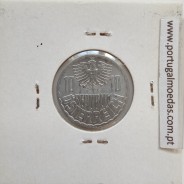 Áustria 10 Groschen 1970 Alumínio, World Coins Austria KM 2878, coin of 10 groschen 1970 Aluminium