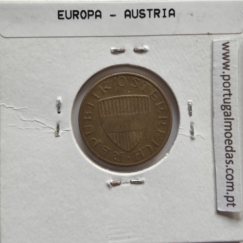 Áustria 50 Groschen 1967 Bronze - Alumínio, World Coins Austria KM 2885, coin of 50 groschen 1967 Aluminium-bronze