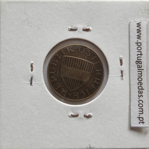Áustria 50 Groschen 1969 Bronze - Alumínio, World Coins Austria KM 2885, coin of 50 groschen 1969 Aluminium-bronze