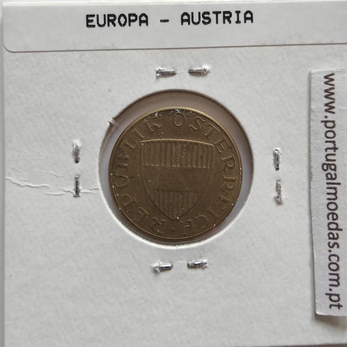 Áustria 50 Groschen 1973 Bronze - Alumínio, World Coins Austria KM 2885, coin of 50 groschen 1973 Aluminium-bronze