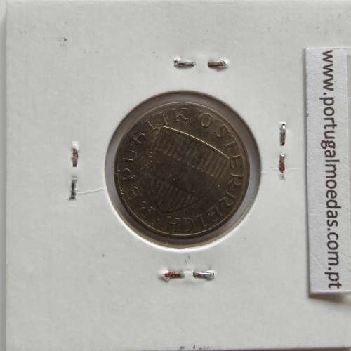 Áustria 50 Groschen 1974 Bronze - Alumínio, World Coins Austria KM 2885, coin of 50 groschen 1974 Aluminium-bronze