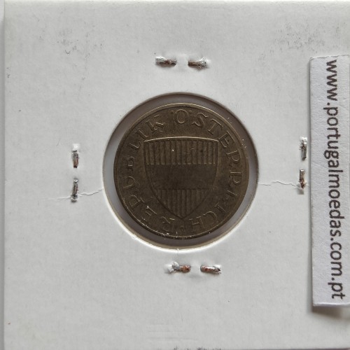 Áustria 50 Groschen 1975 Bronze - Alumínio, World Coins Austria KM 2885, coin of 50 groschen 1975 Aluminium-bronze
