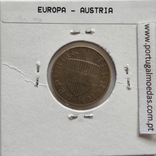 Áustria 50 Groschen 1975 Bronze - Alumínio, World Coins Austria KM 2885, coin of 50 groschen 1975 Aluminium-bronze