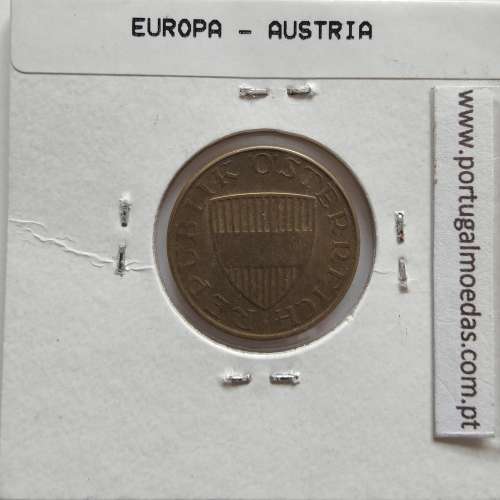 Áustria 50 Groschen 1976 Bronze - Alumínio, World Coins Austria KM 2885, coin of 50 groschen 1976 Aluminium-bronze